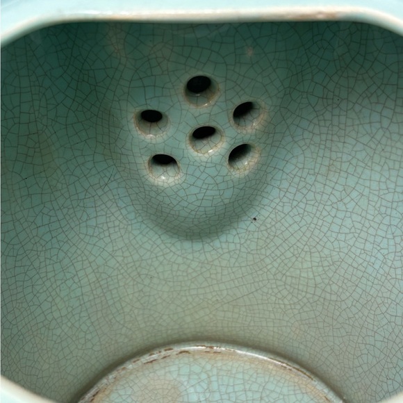 Sadler, England Vintage Art Deco ceramic teapot in mint green with gold accents - Picture 11 of 15